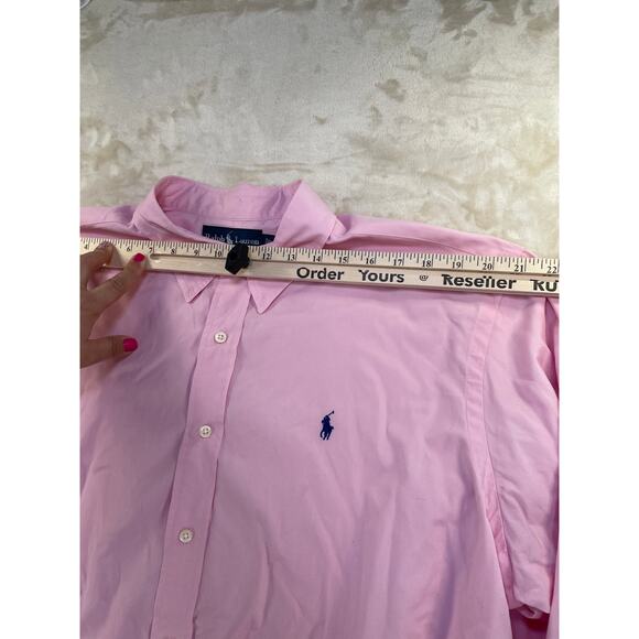 Ralph Lauren Classic Fit Pink Men’s Long Sleeve Button Up Shirt XXL - Picture 4 of 12